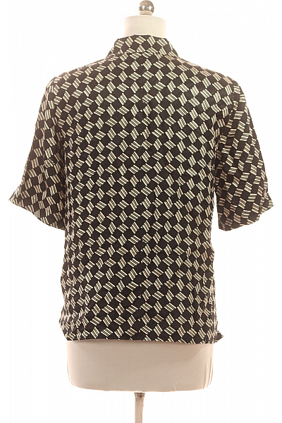 ARKET Dámská košile s krátkým rukávem vzorovaná černobílá ležérní Vel. 38 | ARKET | obrázek 3