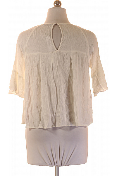 MANGO Dámská halenka bílá krajková s 3/4 rukávem boho Velikost XS | MANGO | obrázek 3