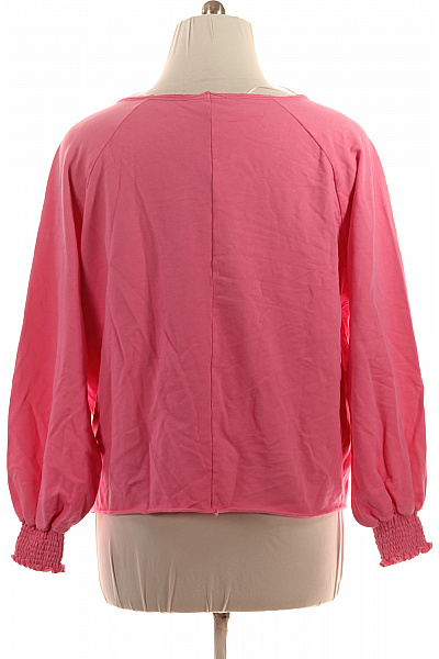 COTTON CANDY dámská růžová mikina s dlouhým rukávem bavlněná crop Velikost XL | COTTON CANDY | obrázek 2