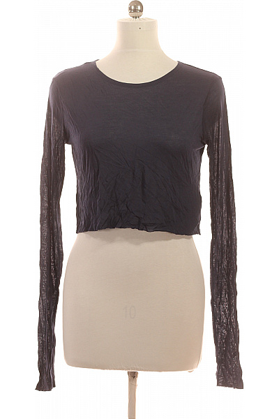 ZARA Dámské tričko s dlouhým rukávem crop top modré Velikost L | ZARA | obrázek 2