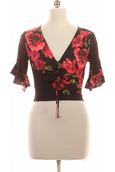 New look Dámská halenka crop s krátkým rukávem a potiskem květinová Velikost 38 | New look | obrázek 2