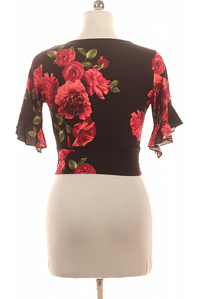 New look Dámská halenka crop s krátkým rukávem a potiskem květinová Velikost 38 | New look | obrázek 3