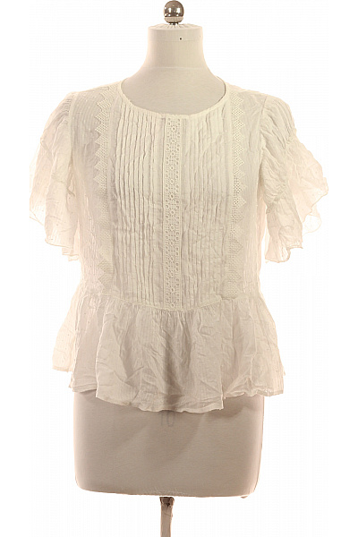 ZARA Dámská halenka bílá krátký rukáv krajková volná letní boho Velikost M | ZARA | obrázek 2