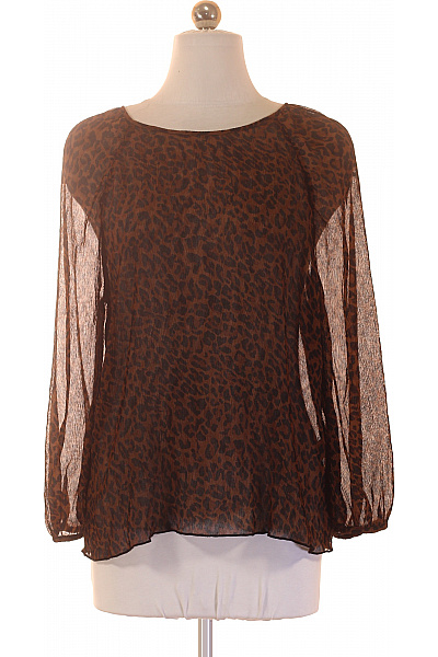 ZARA Hnědá halenka s dlouhým rukávem a leopardím vzorem Vel. S | ZARA | obrázek 2