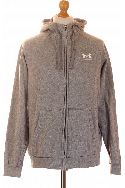 UNDER ARMOUR pánská mikina šedá s kapucí na zip s dlouhým rukávem Velikost M | UNDER ARMOUR | obrázek 2