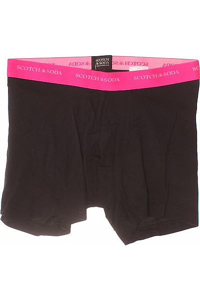 Scotch & Soda Pánské bavlněné boxerky černé s růžovým pasem Velikost EU M | Scotch & Soda | obrázek 2
