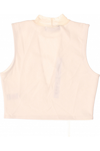 Missguided Dámské béžové tričko bez rukávů crop top průhledné Velikost EU 36 | Missguided | obrázek 3