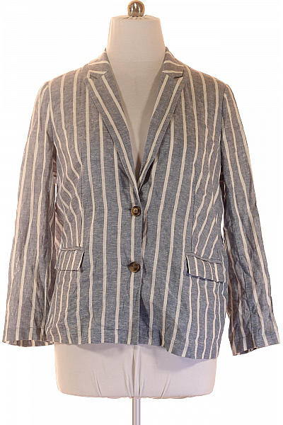 MANGO dámské sako pruhované elegantní modré Vel. L | MANGO | obrázek 2