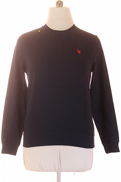 U.S.POLO ASSN. Pánská Mikina S Dlouhým Rukávem Jednobarevná Crewneck Vel. M