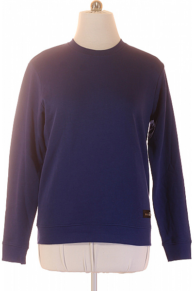 John Richmond modrá mikina s dlouhým rukávem jednobarevná crewneck Velikost L | John Richmond | obrázek 2
