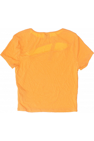 gina tricot Oranžové tričko s krátkým rukávem a průstřihy Velikost S | gina tricot | obrázek 3