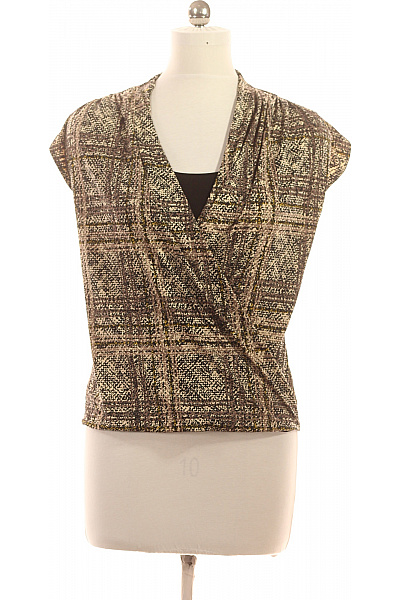 M&Co Dámská halenka zavinovací s krátkým rukávem vzorovaná polyesterová Velikost 12 | M&Co | obrázek 2