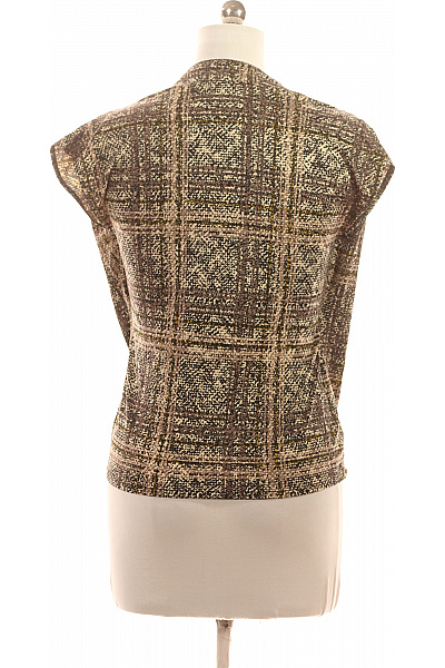 M&Co Dámská halenka zavinovací s krátkým rukávem vzorovaná polyesterová Velikost 12 | M&Co | obrázek 3