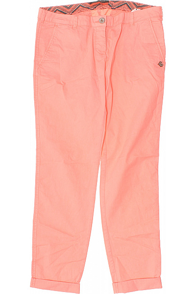 MAISON SCOTCH Dámské Bavlněné Kalhoty Růžové Ohrnuté S Kapsami Velikost EU W29/L32