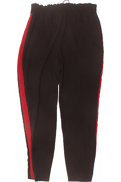 ZARA Dámské černé volnočasové kalhoty s červeným lampasem Velikost S | ZARA | obrázek 3