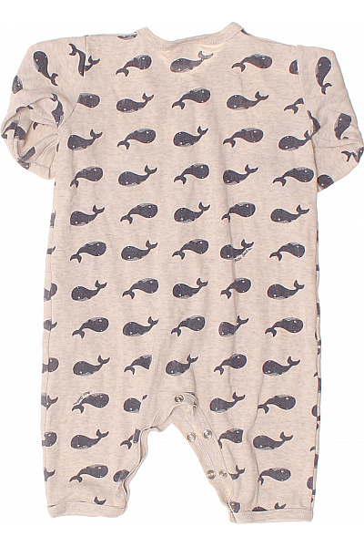 Petit-Bateau Dupačky kojenecké šedé s velrybami bavlněné Velikost 67 | Petit-Bateau | obrázek 2