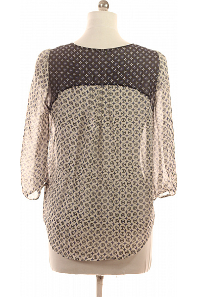 Marks & Spencer Dámská halenka s potiskem a vázačkou krátký rukáv Velikost UK 12 | Marks & Spencer | obrázek 3