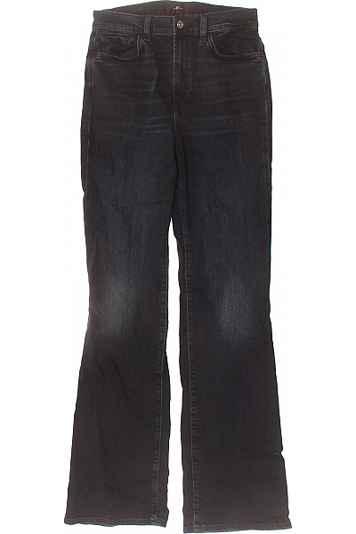 7 For All Mankind Dámské Bavlněné Džíny Zvonové Se širokými Nohavicemi Vysoký Pas Vyšisované Velikost 27