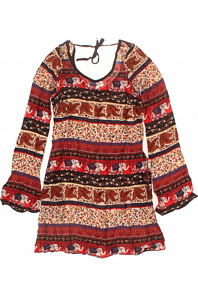 Abercrombie&Fitch Dámské šaty s dlouhým rukávem boho zvířecí vzor barevné volnočasové Vel. XS | Abercrombie&Fitch | obrázek 2