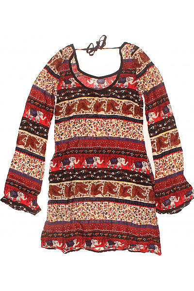 Abercrombie&Fitch Dámské šaty s dlouhým rukávem boho zvířecí vzor barevné volnočasové Vel. XS | Abercrombie&Fitch | obrázek 3
