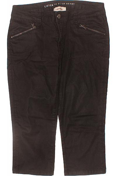 Mos Mosh Dámské Bavlněné Džíny S Kapsami A Zipy Tříčtvrteční Vel. 31