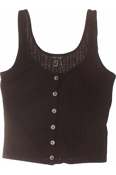 New look černé dámské tílko bez rukávů crop top basic Vel. 42 | New look | obrázek 2