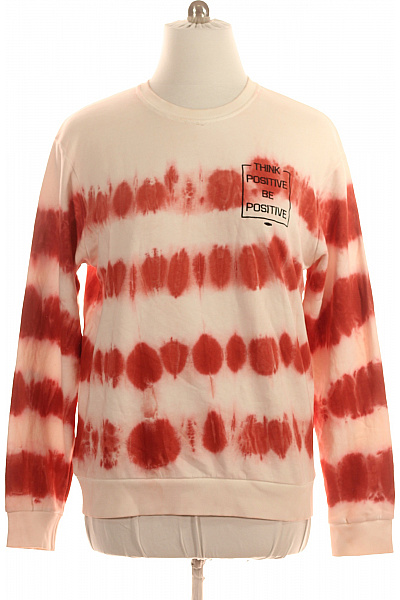 CROSS Mikina S Dlouhým Rukávem Batikovaná S Potiskem Streetwear Velikost Xxl