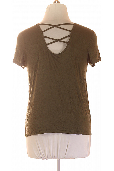 ONLY Dámské tričko krátký rukáv khaki basic Velikost L | ONLY | obrázek 3