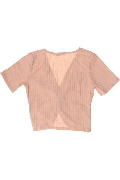 ZARA růžový crop top s krátkým rukávem a uzlem Velikost EU S | ZARA | obrázek 3