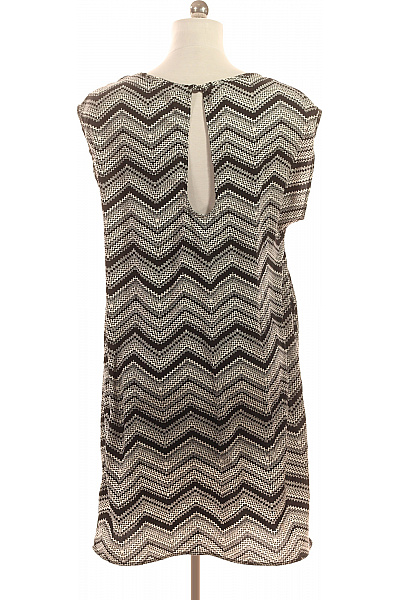 Blend She dámské šaty bez rukávů černé bílé chevron Velikost EU S | Blend She | obrázek 3