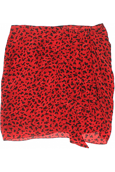 The Kooples Dámská červená zavinovací mini sukně s leopardím potiskem Vel. 2 | The Kooples | obrázek 2