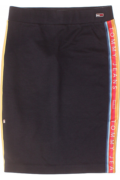 TOMMY HILFIGER dámská černá sukně ke kolenům s bočními pruhy a potiskem Vel. EU xs | TOMMY HILFIGER | obrázek 2