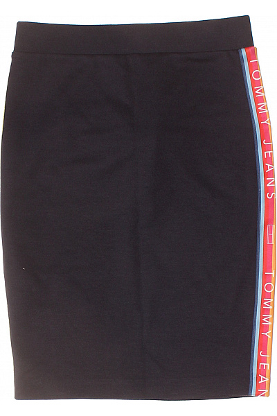 TOMMY HILFIGER dámská černá sukně ke kolenům s bočními pruhy a potiskem Vel. EU xs | TOMMY HILFIGER | obrázek 3