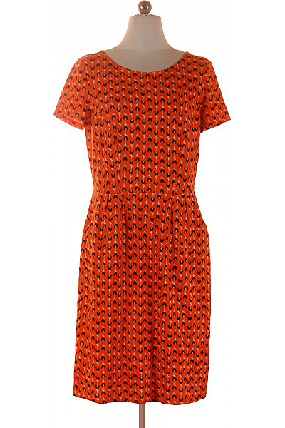 BODEN Dámské šaty oranžové s krátkým rukávem a potiskem Vel. EU M | BODEN | obrázek 2
