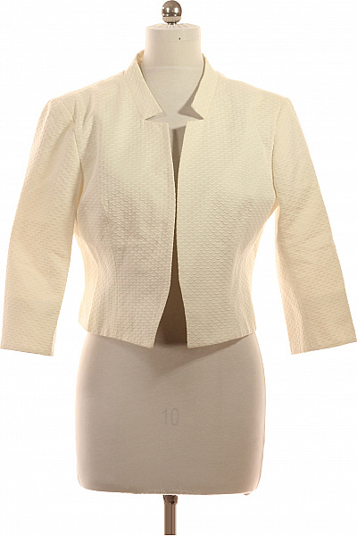 Dámské Sako Elegantní Krátké Béžové Se Strukturou Vel. 14