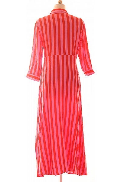 Y.A.S růžové pruhované maxi šaty košilové volnočasové Velikost M | Y.A.S | obrázek 2
