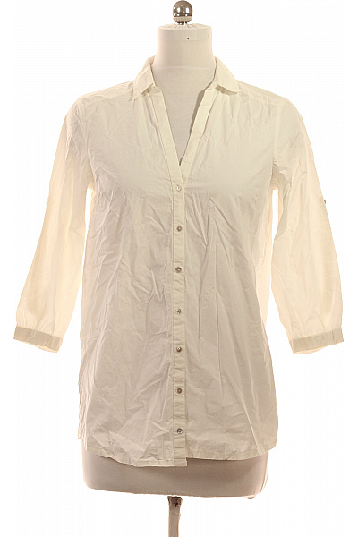 ZARA Dámská Bílá Košile S Krátkým Rukávem Ležérní Velikost M