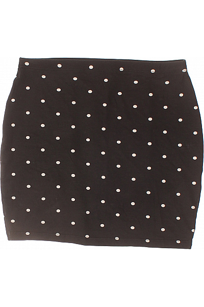 Dámská černá mini sukně s puntíky bavlněná Vel. m | Unimoda | obrázek 2