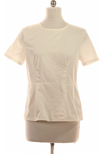 Next Bílá Halenka S Krátkým Rukávem A Peplum Střihem Vel. 40