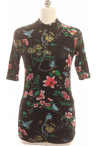 ZARA Dámská halenka s dlouhým rukávem a potiskem květin a ptáků Velikost EU M | ZARA | obrázek 2