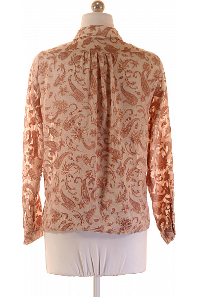 ZARA Dámská košile s dlouhým rukávem vzorovaná béžová elegantní Vel. xs | ZARA | obrázek 3