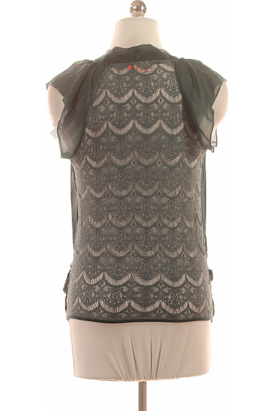 ONLY Dámská halenka zelená s krátkým rukávem a mašlí elegantní Vel. 36 | ONLY | obrázek 2