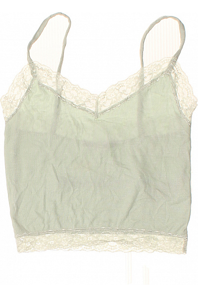 gina tricot dámské tílko bez rukávů zelené krajkové Vel. XS | gina tricot | obrázek 2