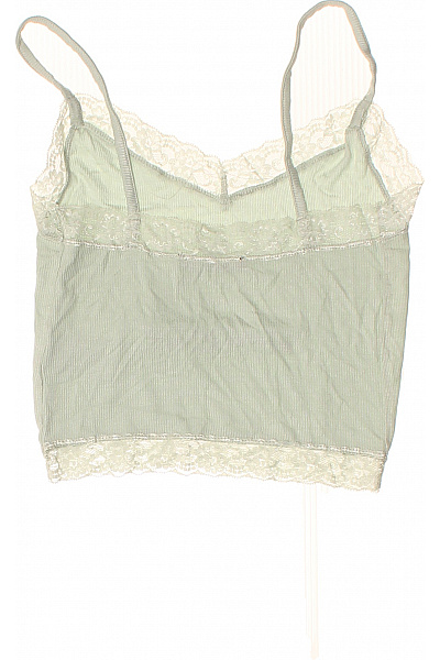 gina tricot dámské tílko bez rukávů zelené krajkové Vel. XS | gina tricot | obrázek 3