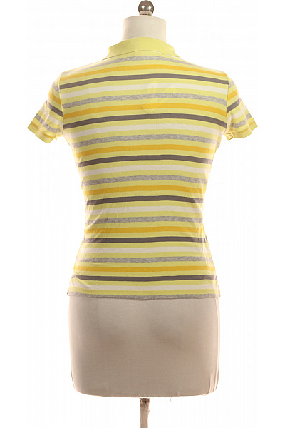 Dámské pruhované polo tričko s krátkým rukávem žluté Velikost m | Unimoda | obrázek 3
