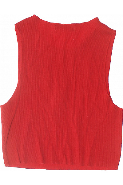ZARA červené tílko bez rukávů crop top basic Vel. M | ZARA | obrázek 3