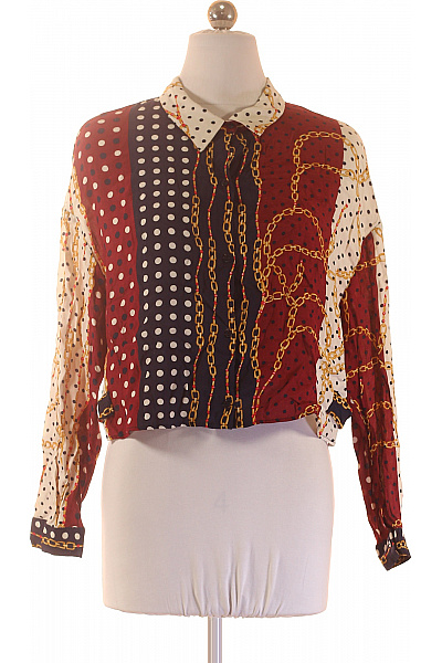 ZARA Dámská košile s dlouhým rukávem, vzorovaná, retro, elegantní Vel. s | ZARA | obrázek 2