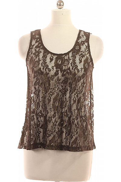 Next Dámská krajková halenka bez rukávů hnědá Velikost EU 38 | Next | obrázek 2