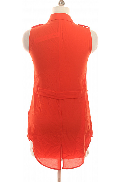Karen Millen Oranžová dámská košile bez rukávů ležérní polyesterové Velikost 38 | Karen Millen | obrázek 3