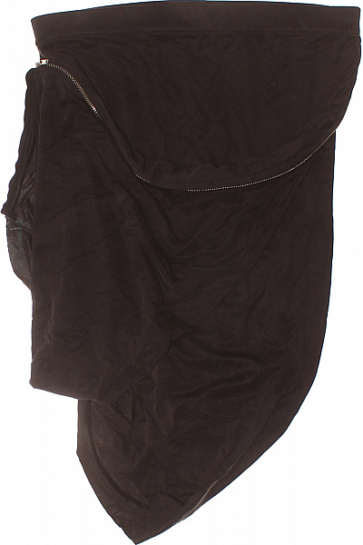 The Kooples Dámská černá Asymetrická Splývavá Sukně Se Zipem Vel. 38
